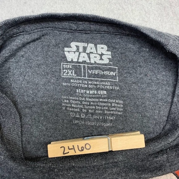 Star Wars Rogue One Graphic Tee Thrifted Vintage Style Size 2XL - Picture 8 of 8